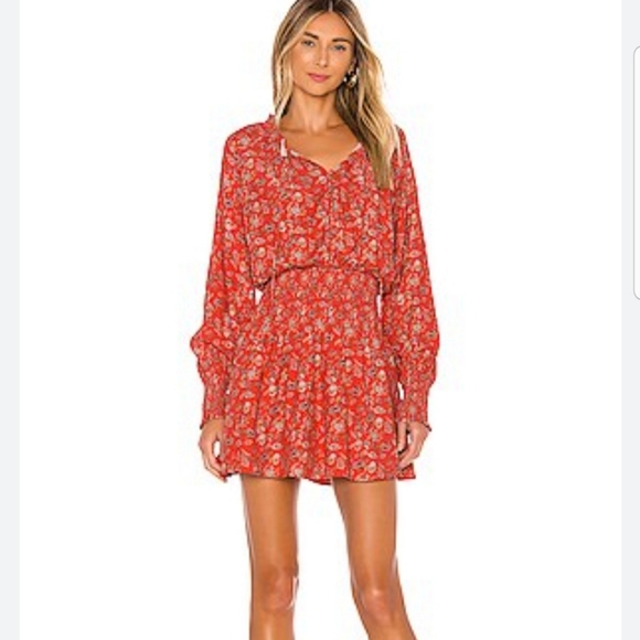 Cleobella Ella Long Sleeve Printed Mini Dress Size Medium - Picture 4 of 17